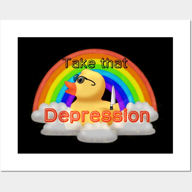 Depressed Rubber Duck Wall Art by TheQueerPotato